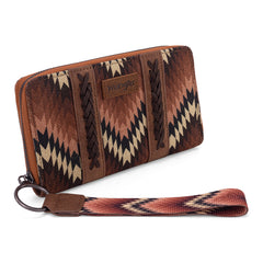 WG2211-W006  Wrangler Southwestern Art Print Wallet  -Brown