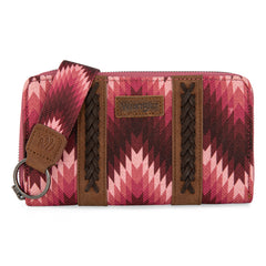 WG2211-W006  Wrangler Southwestern Art Print Wallet  -Dark Pink