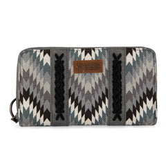 WG2211-W006  Wrangler Southwestern Art Print Wallet  -Grey