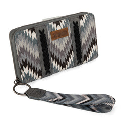 WG2211-W006  Wrangler Southwestern Art Print Wallet  -Grey