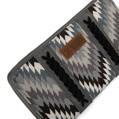 WG2211-W006  Wrangler Southwestern Art Print Wallet  -Grey