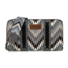 WG2211-W006  Wrangler Southwestern Art Print Wallet  -Grey