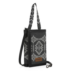 WG2212-1832  Wrangler Southwestern  Print  Clutch/Wallet/Crossbody - Black