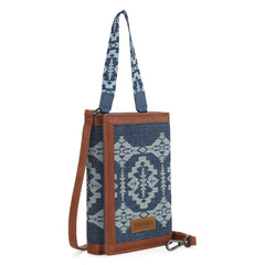 WG2212-1832  Wrangler Southwestern  Print  Clutch/Wallet/Crossbody - Jean