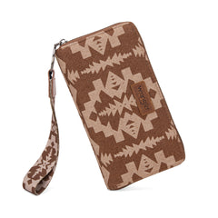 WG2212-W006  Wrangler Southwestern Art Print Wallet  -Brown