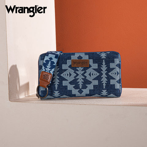 WG2212-W006  Wrangler Southwestern Art Print Wallet  -Jean