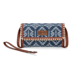 WG2212-W012  Wrangler Southwestern Print  Wallet/Shoulder Bag - Jean