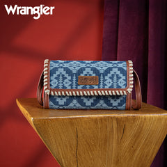 WG2212-W012  Wrangler Southwestern Print  Wallet/Shoulder Bag - Jean