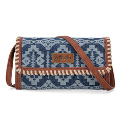 WG2212-W012  Wrangler Southwestern Print  Wallet/Wristlet/Shoulder Bag - Jean