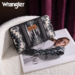 WG2213-W006  Wrangler Southwestern Art Print Wallet  - Black (ONLINE ONLY)