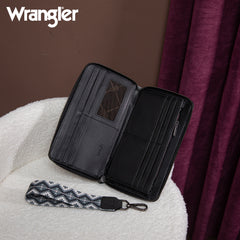 WG2213-W006  Wrangler Southwestern Art Print Wallet  - Black (ONLINE ONLY)