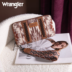 WG2213-W006  Wrangler Southwestern Art Print Wallet  - BROWN (ONLINE ONLY)