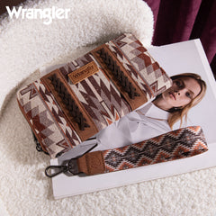 WG2213-W006  Wrangler Southwestern Art Print Wallet  - BROWN (ONLINE ONLY)