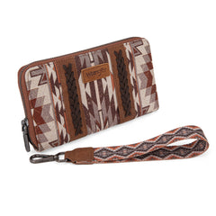 WG2213-W006  Wrangler Southwestern Art Print Wallet  - BROWN (ONLINE ONLY)