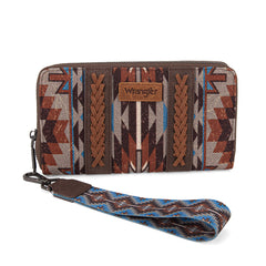 WG2213-W006  Wrangler Southwestern Art Print Wallet  - Coffee