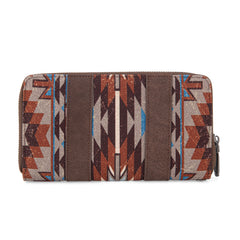 WG2213-W006  Wrangler Southwestern Art Print Wallet  - Coffee