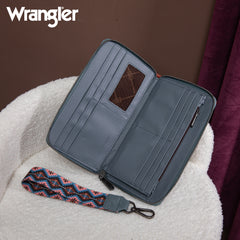 WG2213-W006  Wrangler Southwestern Art Print Wallet  - Navy (ONLINE ONLY)