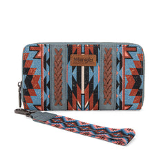 WG2213-W006  Wrangler Southwestern Art Print Wallet  - Navy (ONLINE ONLY)