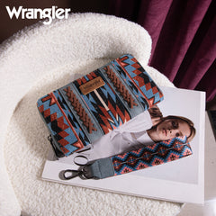 WG2213-W006  Wrangler Southwestern Art Print Wallet  - Navy (ONLINE ONLY)