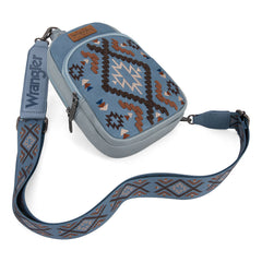 WG2214-210  Wrangler Southwestern Embroidered Sling Bag  - Jean