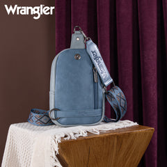 WG2214-210  Wrangler Southwestern Embroidered Sling Bag  - Jean