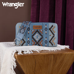 WG2214-W006  Wrangler Southwestern Embroidered Wallet  - JEAN