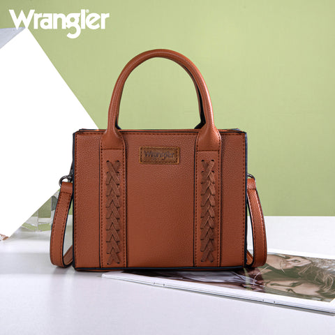 WG70S-8120   Wrangler Whipstitch Mini Tote/Crossbody - Brown