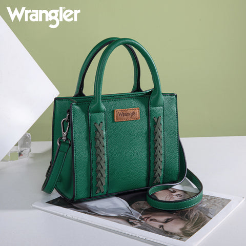 WG70S-8120   Wrangler Whipstitch Mini Tote/Crossbody - Dark Green