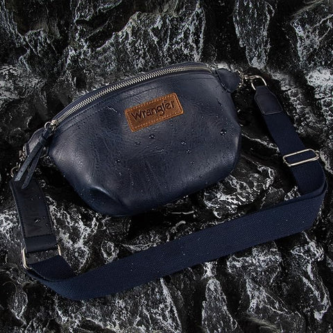 WG82-194  Wrangler Fanny Pack Belt Bag Sling Bag - Navy