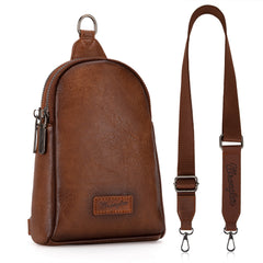 WG87-210 Wrangler Sling Bag/Crossbody/Chest Bag  - Brown