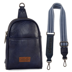 WG87-324 Wrangler Sling Bag/Crossbody/Chest Bag  - Blue