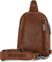 WG87-334 Wrangler Sling Bag/Crossbody/Chest Bag  - Brown