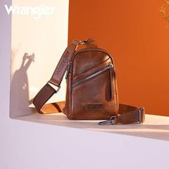 WG87-334 Wrangler Sling Bag/Crossbody/Chest Bag  - Brown