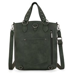 WG94G-9110  Wrangler Tote Convertible Backpack/Crossbody Bag - Green