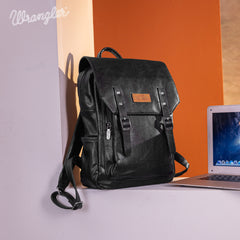 WG98-043  Wrangler Belt Buckle Laptop Backpack - Black