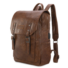 WG98-043  Wrangler Belt Buckle Laptop Backpack - Dark Brown