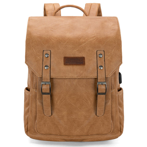 WG98-043  Wrangler Belt Buckle Laptop Backpack - Light Brown