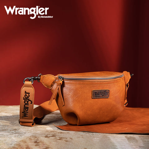 WG82-194  Wrangler Fanny Pack Belt Bag Sling Bag -Light Brown