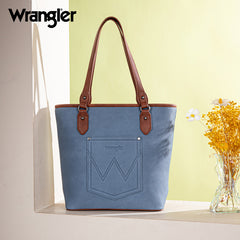 WG171G-2002  Wrangler Logo  Waxed Canvas Tote