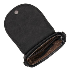 WG160-6010  Wrangler Sherpa Saddle Bag Crossbody - Black