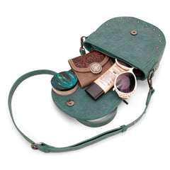 WG160-6010  Wrangler Sherpa Saddle Bag Crossbody - Turquoise