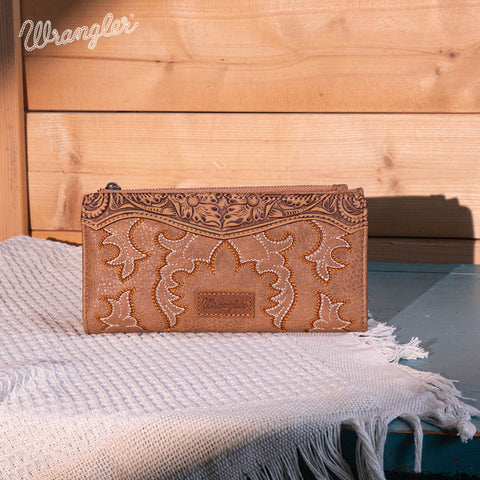 WG145-212 Wrangler Embroidered Bi-Fold Wallet - Khaki (Online Exclusive)