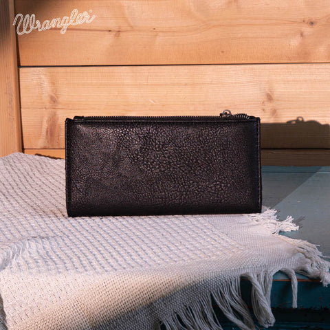 WG145-212 Wrangler Embroidered Bi-Fold Wallet - Black (Online Exclusive)