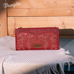 WG145-212 Wrangler Embroidered Bi-Fold Wallet - Red (Online Exclusive)