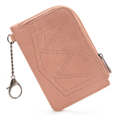 WG2205-W005 Wrangler Southwestern Art Print Mini Zip Card Case  -Pink