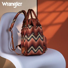 WG2211-9110  Wrangler Aztec Printed Callie Backpack - Brown