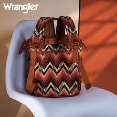 WG2211-9110  Wrangler Aztec Printed Callie Backpack - Brown