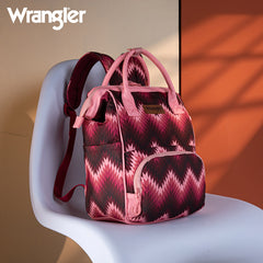 WG2211-9110  Wrangler Aztec Printed Callie Backpack - Dark Pink