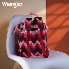 WG2211-9110  Wrangler Aztec Printed Callie Backpack - Dark Pink