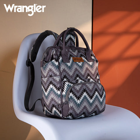 WG2211-9110  Wrangler Aztec Printed Callie Backpack - Black